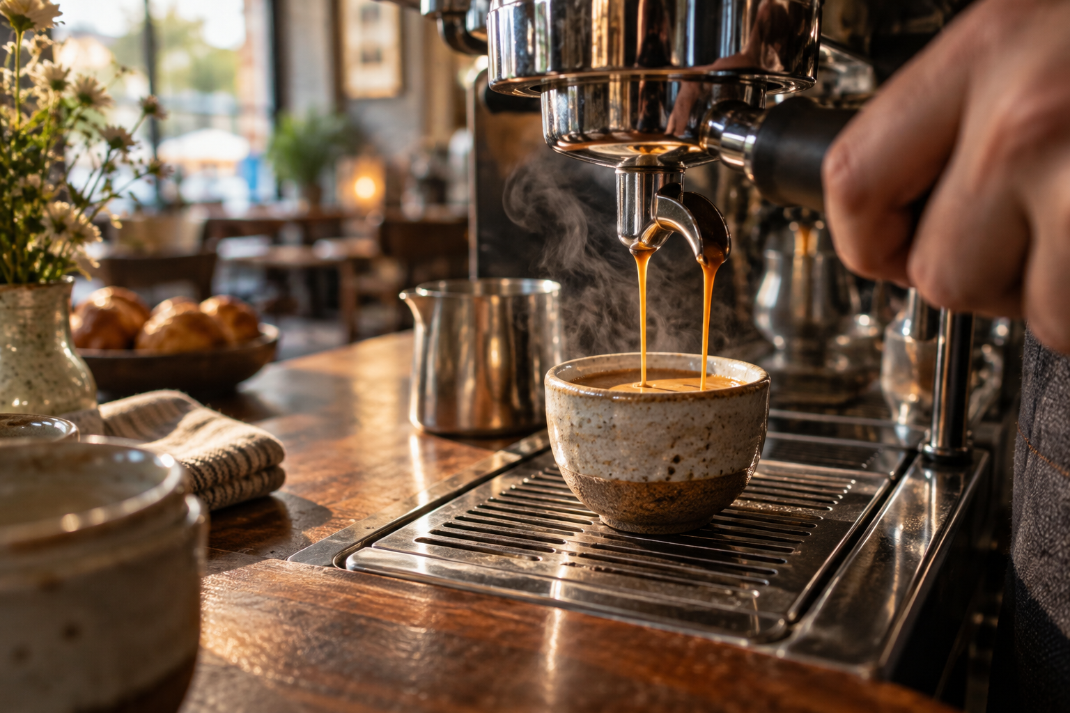 Espresso recién preparado